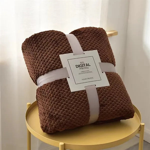 Lattice Flannel Plush Fleece Blanket