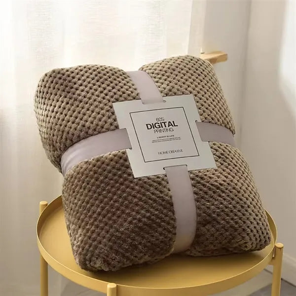 Lattice Flannel Plush Fleece Blanket