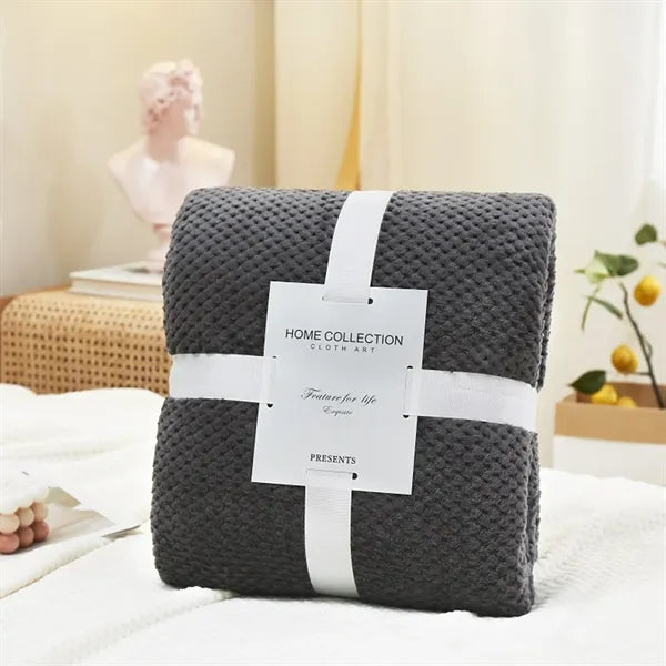 Lattice Flannel Plush Fleece Blanket
