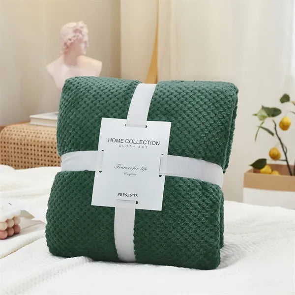 Lattice Flannel Plush Fleece Blanket