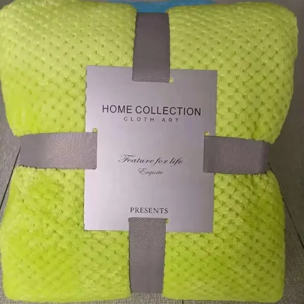 Lattice Flannel Plush Fleece Blanket