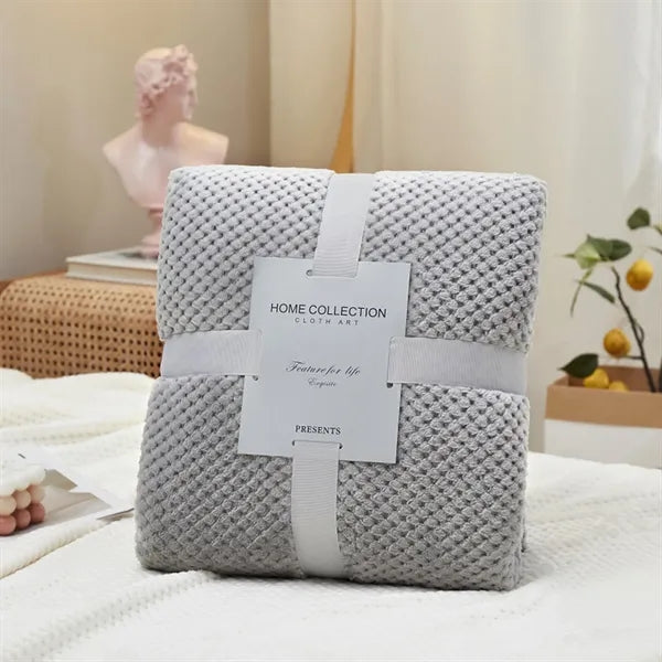 Lattice Flannel Plush Fleece Blanket