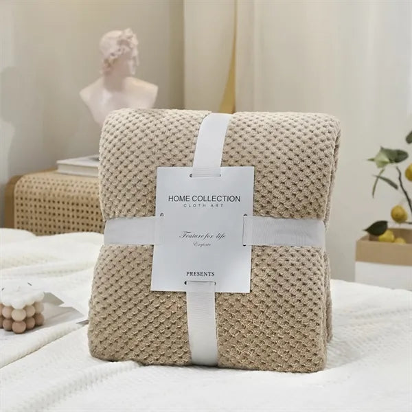 Lattice Flannel Plush Fleece Blanket