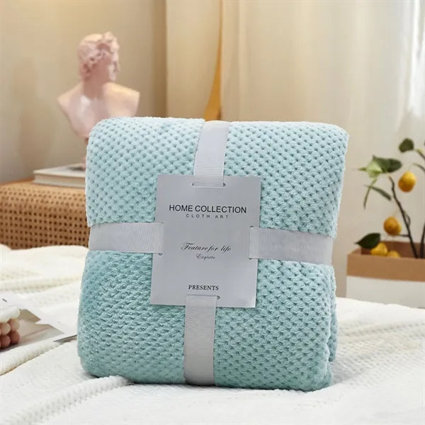 Lattice Flannel Plush Fleece Blanket