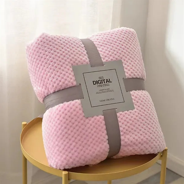 Lattice Flannel Plush Fleece Blanket