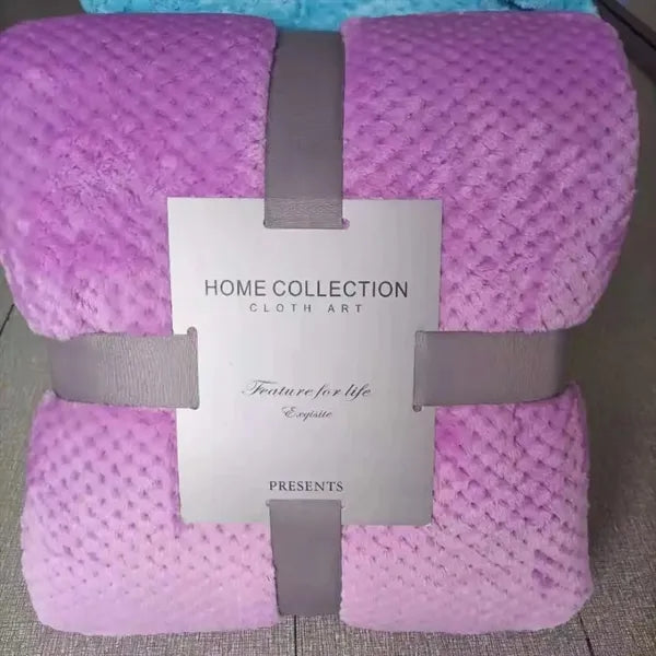 Lattice Flannel Plush Fleece Blanket