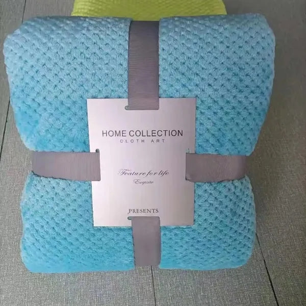 Lattice Flannel Plush Fleece Blanket