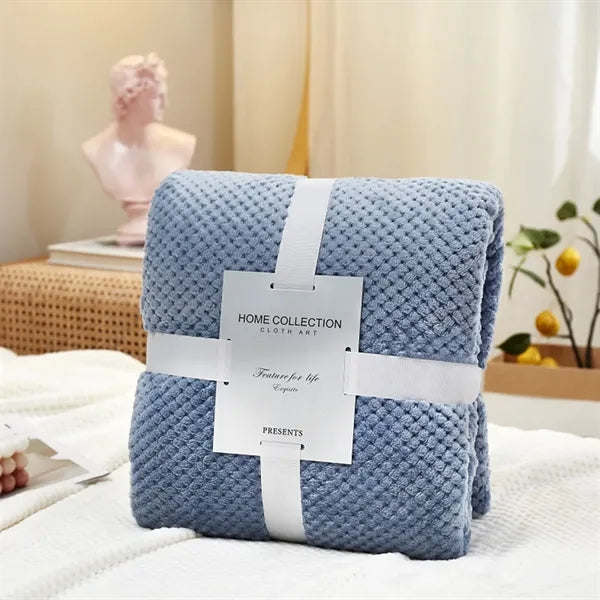 Lattice Flannel Plush Fleece Blanket