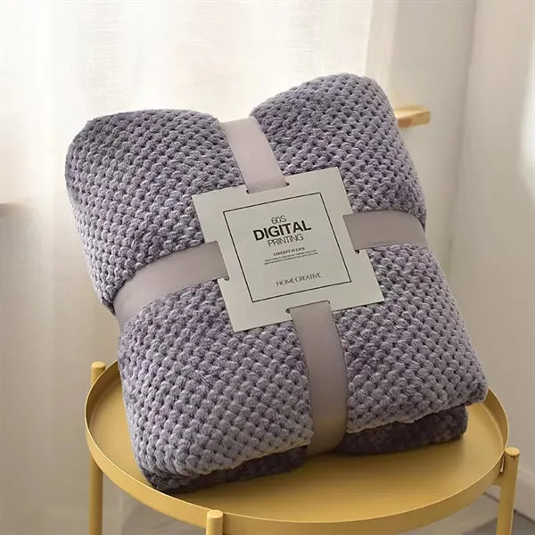 Lattice Flannel Plush Fleece Blanket