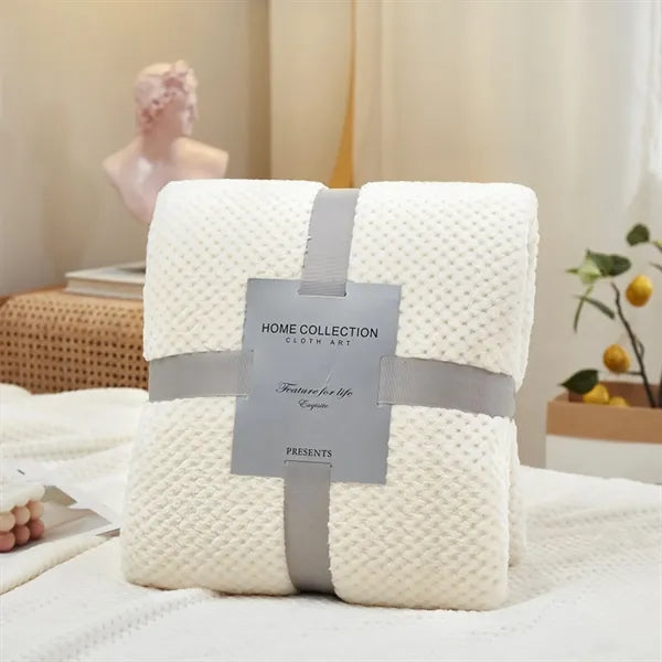 Lattice Flannel Plush Fleece Blanket