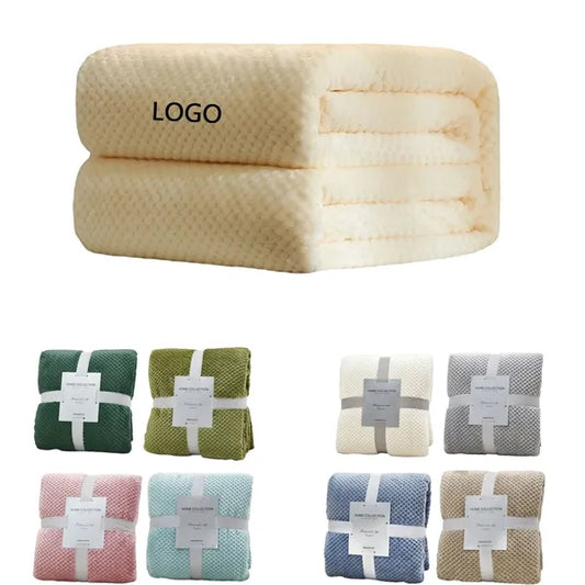 Lattice Flannel Plush Fleece Blanket