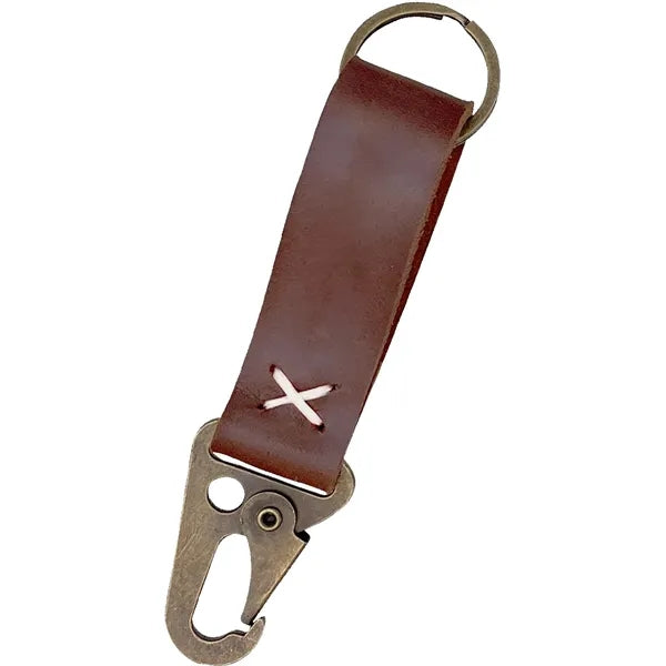 Leather Keychain with Carabiner