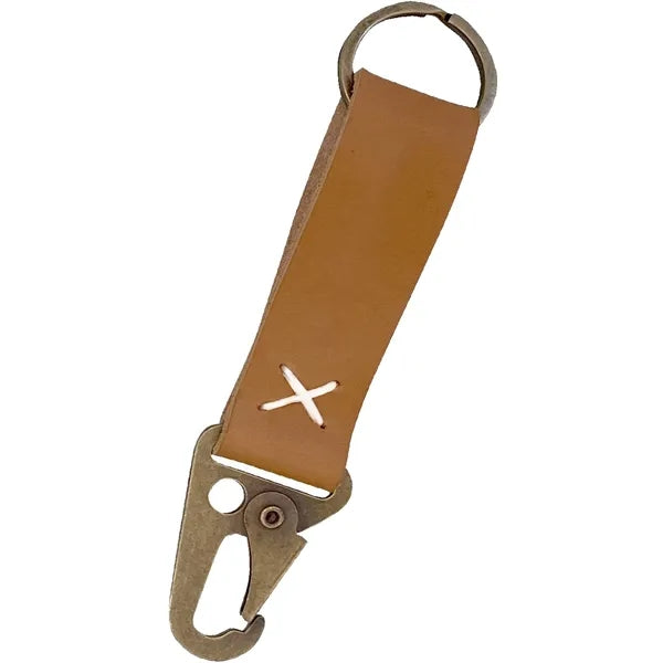 Leather Keychain with Carabiner