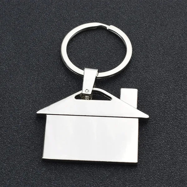 Creative House Shaped Metal Keychains
