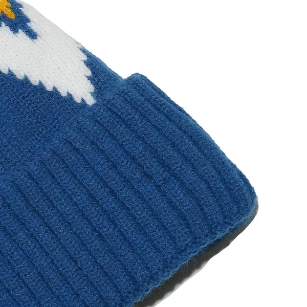 Geometric Wavy Stripes And Fleece Warm Knitted Hats