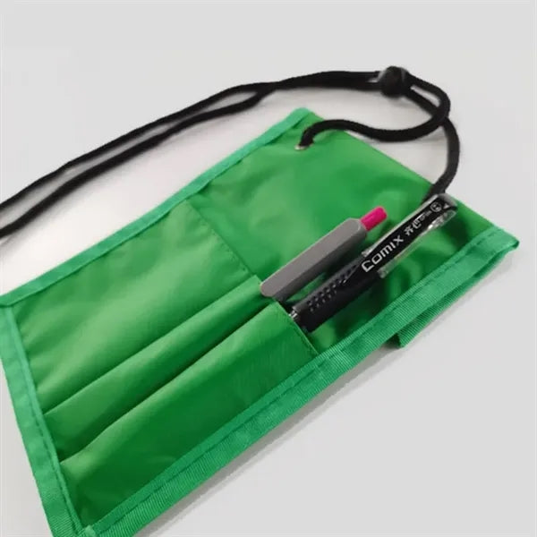 Passport Pouch Neck Wallet With Lanyard And PVC Pocket