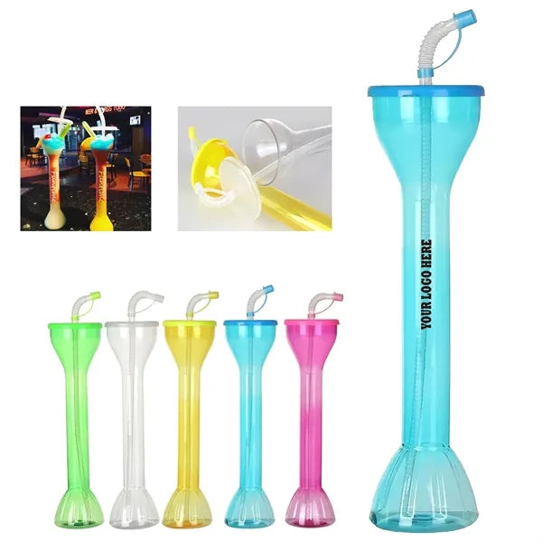 20OZ Party Clear Yard Cup With Straw
