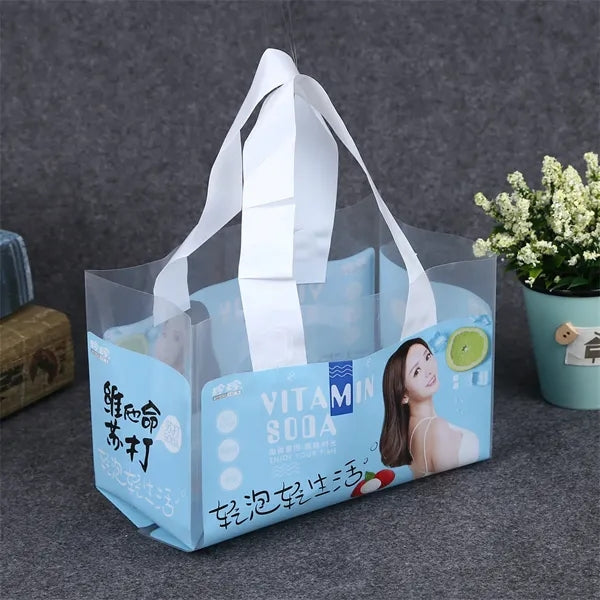 Soft LDPE Poly Shopper tote Bag with plastic handle