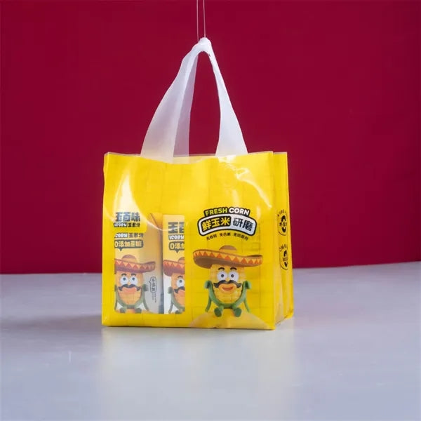 Soft LDPE Poly Shopper tote Bag with plastic handle