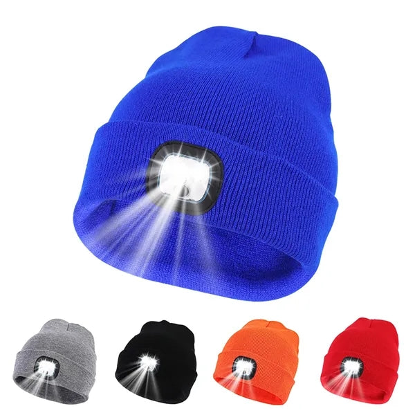 Unisex Rechargeable LED Knit Beanie Hat