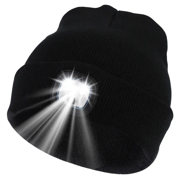 Unisex Rechargeable LED Knit Beanie Hat