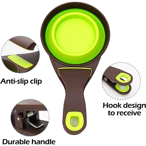 3 in 1 One Cup Collapsible Pet Food Scoop