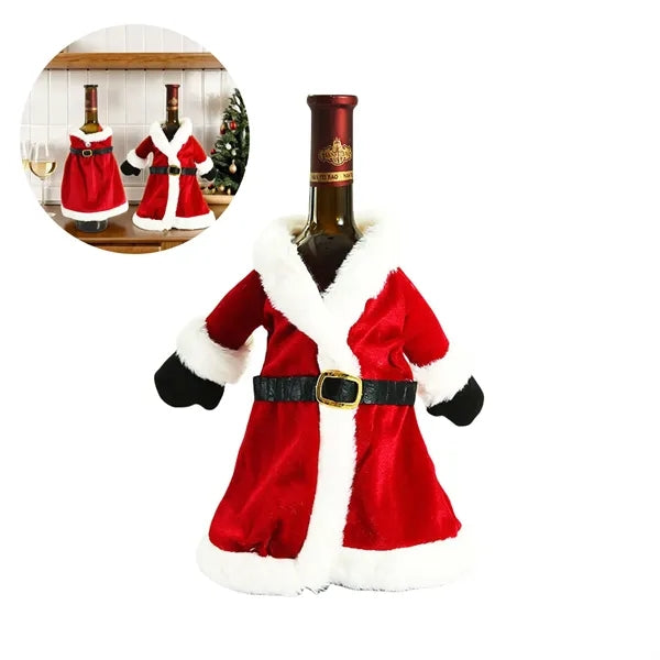 Christmas Dress Wine Bottle Set