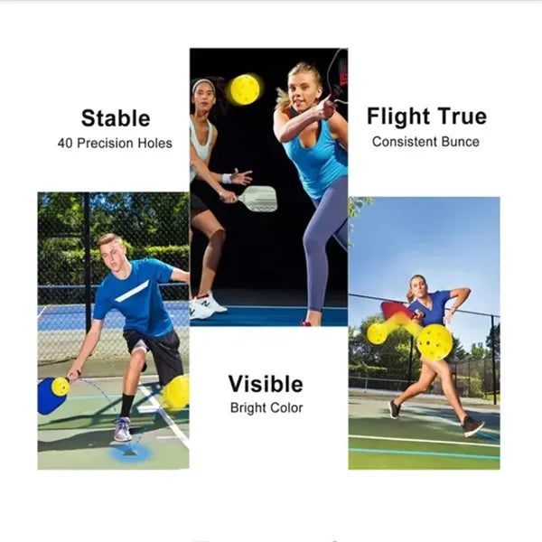 3" Custom TPE Outdoor 40 Holes Durable Pickleball Balls