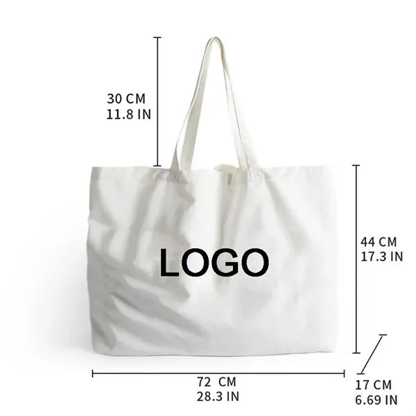 Blank Large Capacity Cotton Canvas Shopping Tote Bag