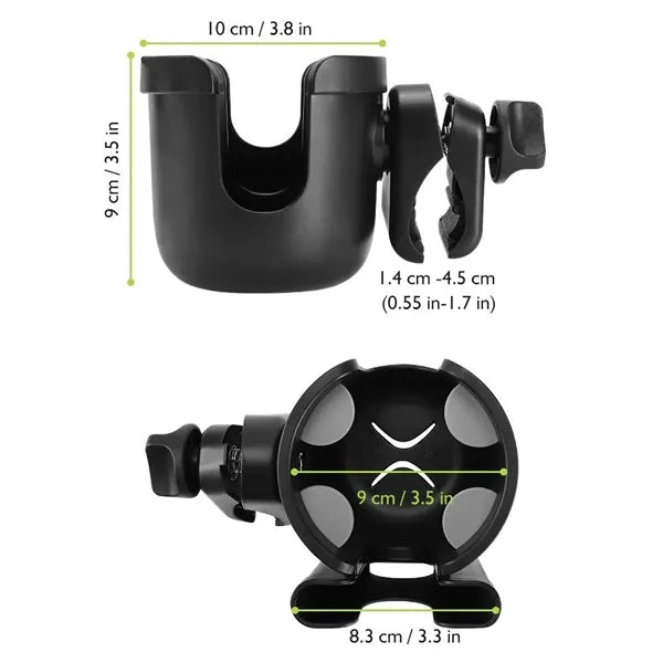 Stroller Cup Holder with Phone Organizer
