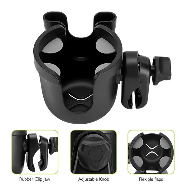 Stroller Cup Holder with Phone Organizer