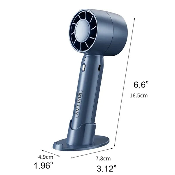 Portable Fan Handheld Desktop with Holder USB Rechargeable