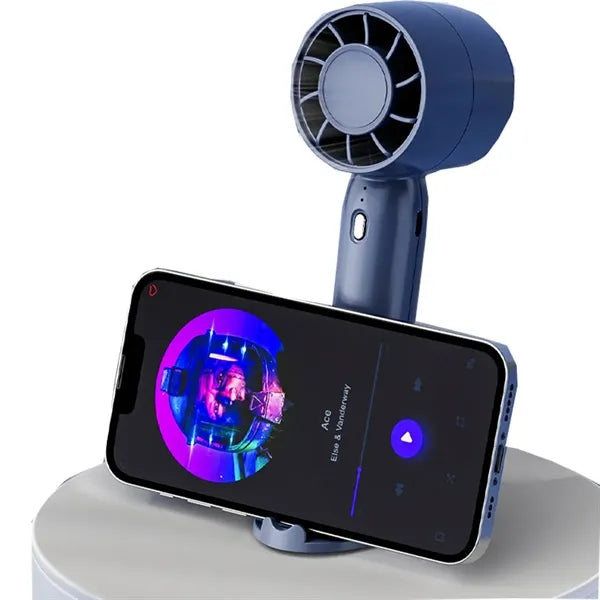 Portable Fan Handheld Desktop with Holder USB Rechargeable