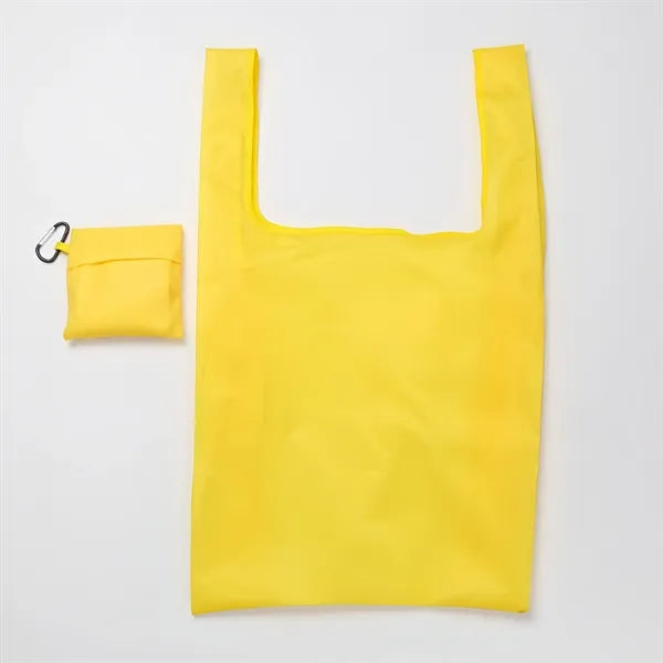 Eco-friendly Foldable Shoping Grocery Tote Bag w/Carabiner