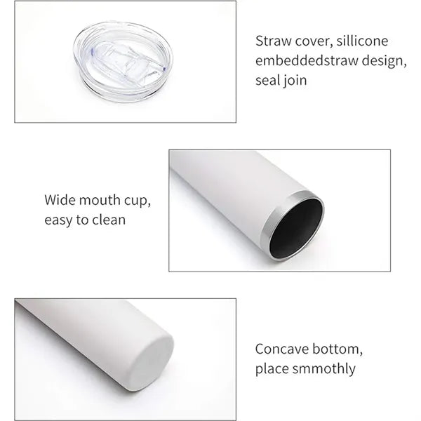Sublimation Straight Stainless Steel Straw Thermos Cup