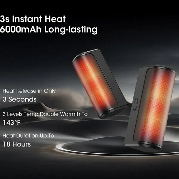 6000mAH Magnetic Hand Warmers Power Bank Rechargeable 2 Pack