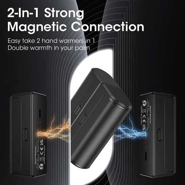 6000mAH Magnetic Hand Warmers Power Bank Rechargeable 2 Pack
