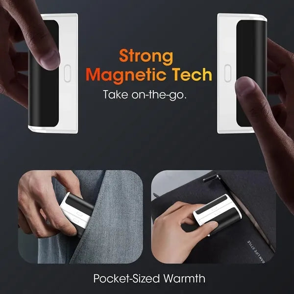 6000mAH Magnetic Hand Warmers Power Bank Rechargeable 2 Pack