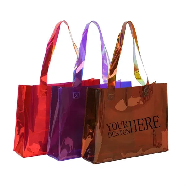 Transparent Pvc Laser Shopping Tote Bag