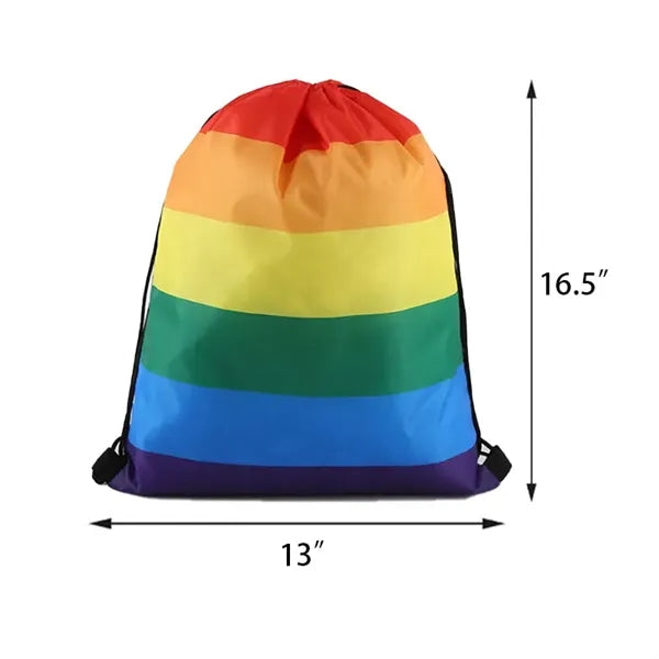 Rainbow Drawstring Backpack