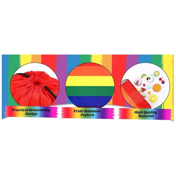Rainbow Drawstring Backpack