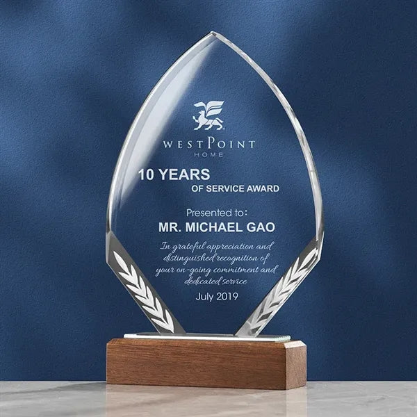 Engraved Glass Plaque
