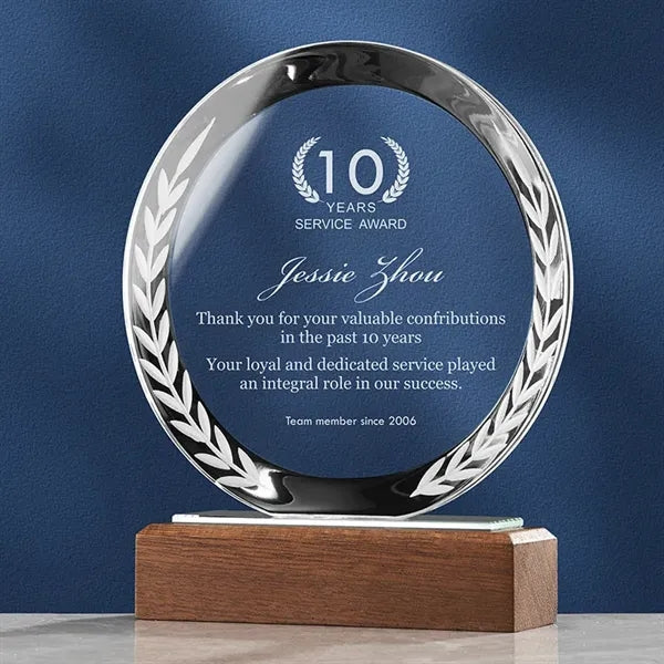 Engraved Glass Plaque
