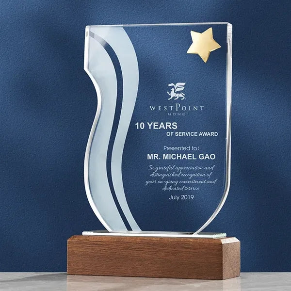 Engraved Glass Plaque