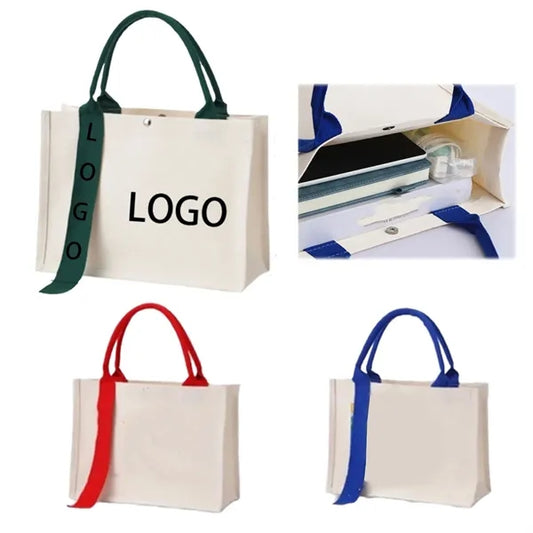 Canvas Ribbon Tote Bag