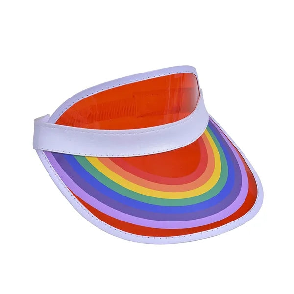 Clear Rainbow PVC Sun Visor