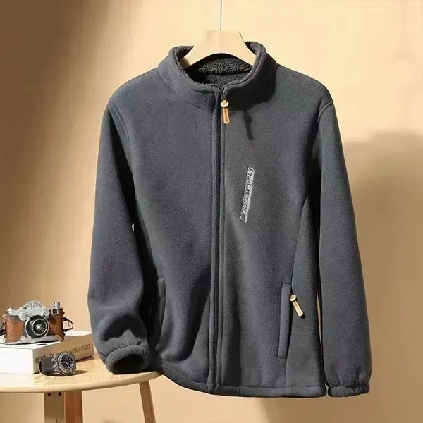 Outdoor Men's Zipper Fleece Jacket with Pockets