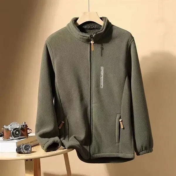 Outdoor Men's Zipper Fleece Jacket with Pockets