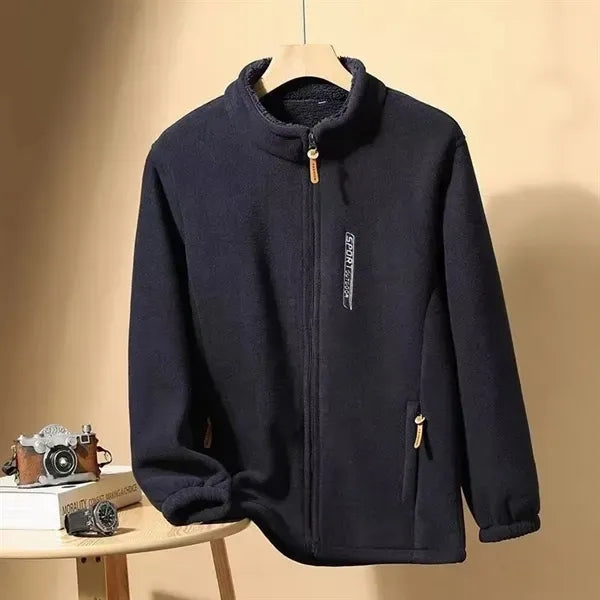 Outdoor Men's Zipper Fleece Jacket with Pockets