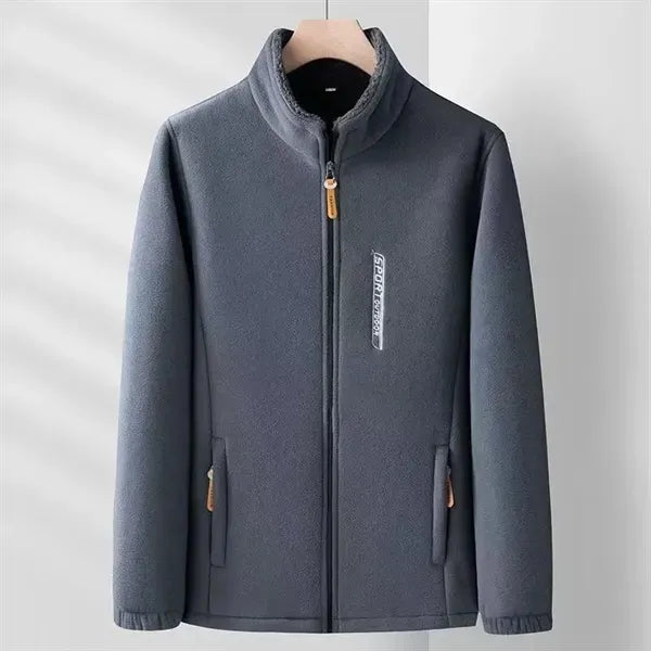 Outdoor Men's Zipper Fleece Jacket with Pockets